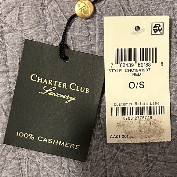 Charter Club Bright Red Knit Beanie - Picture 3 of 5